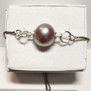 Simple Lavender Pearl Bracelet